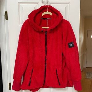 Calvin Klein Vibrant Red Performance Fleece